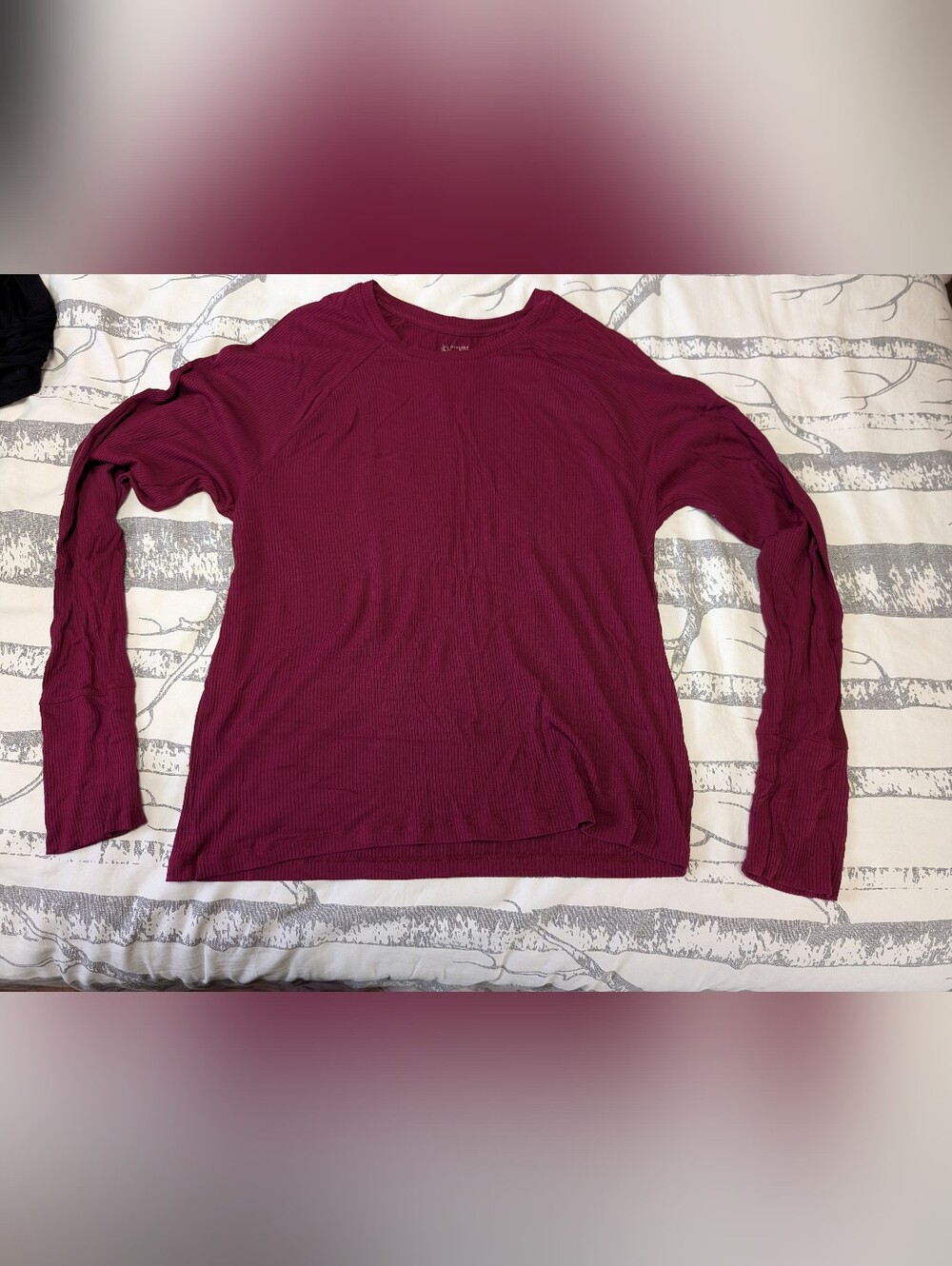 Offline By Aerie Ribbed Long sleeve  - Burgundy
